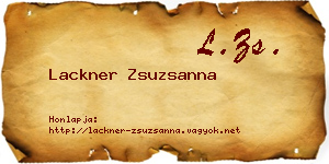 Lackner Zsuzsanna névjegykártya